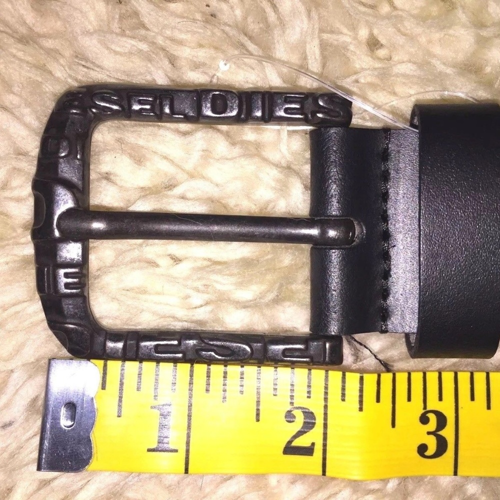 Diesel black leather logo buckle belt !!NEW!! - Picture 6 of 7